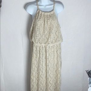 Boho crochet maxi dress